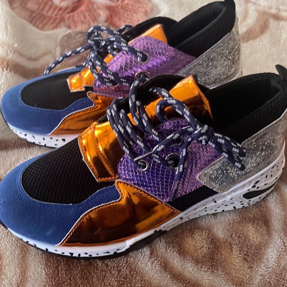 Yoki wedge sneakers multi color size 7/38